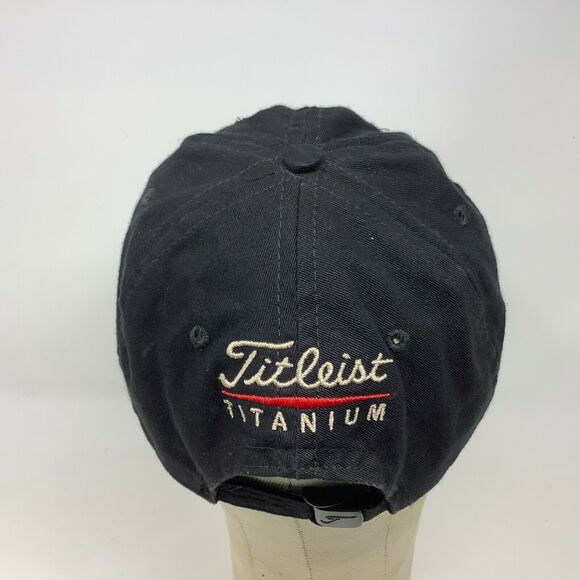 Titleist Pro Titanium 975D Adjustable Strapback Hat Ball Cap Made in USA Black - Picture 4 of 11